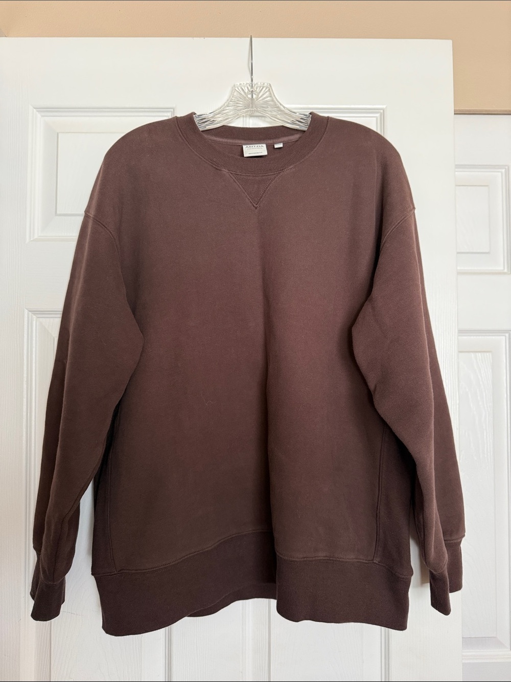 Aritzia Rich Mocha Brown Sweatfleece Boyfriend Sweatshirt M